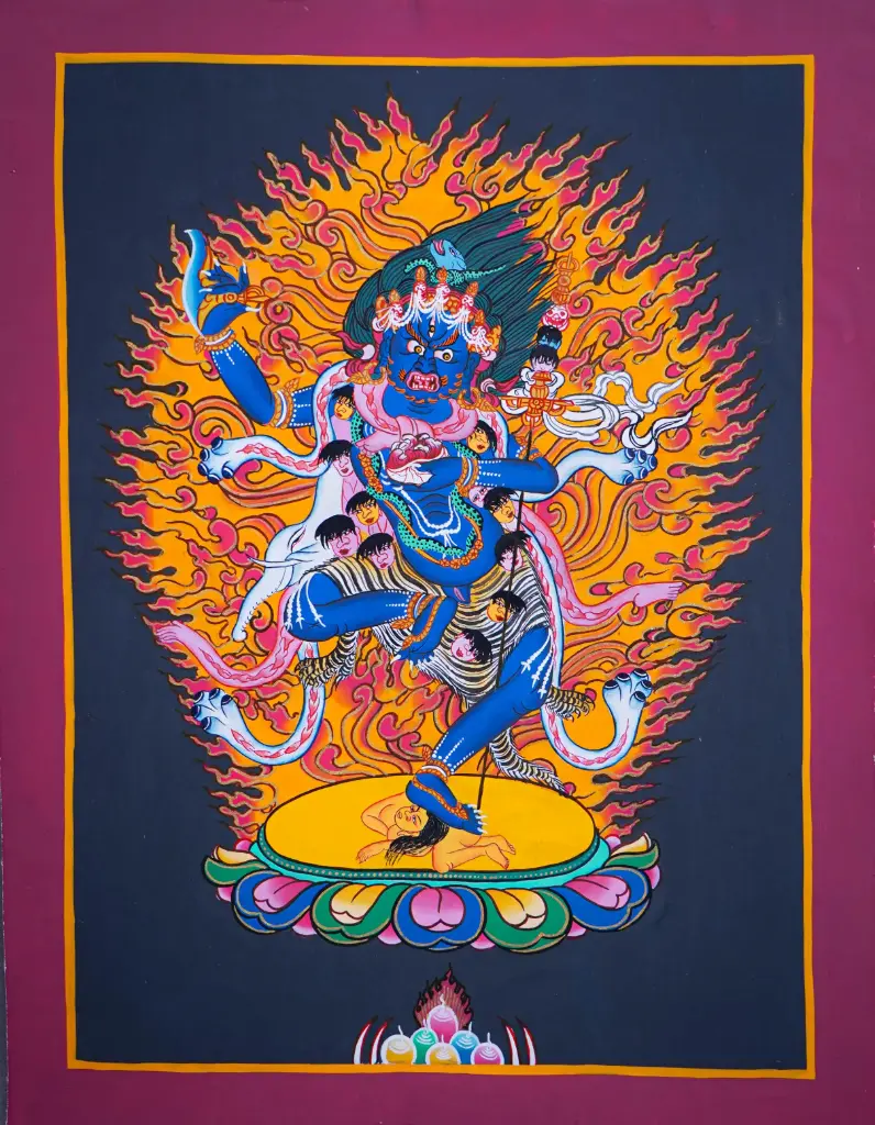 Nairatmya Thangka (The Blue Dakini)