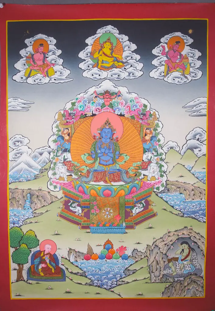 Vajradhara Thangka – Menri Landscape Assembly