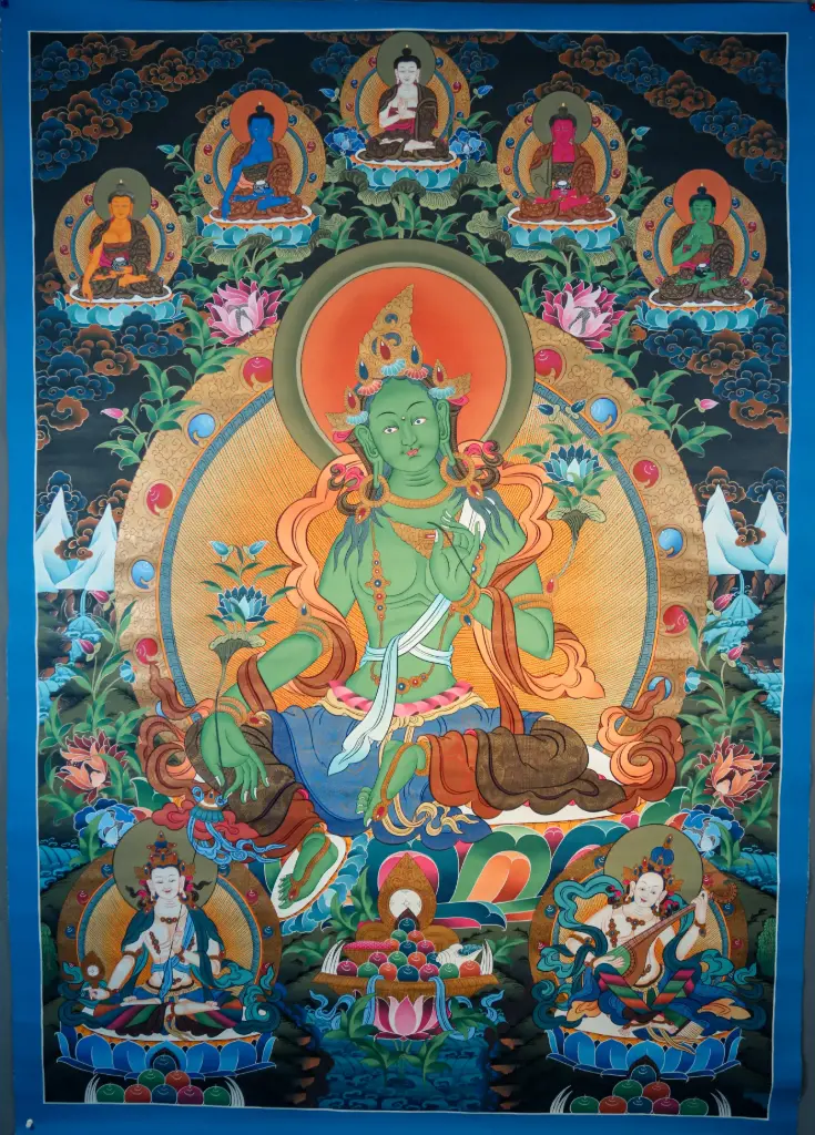 Green Tara Thangka – Night Sky Assembly