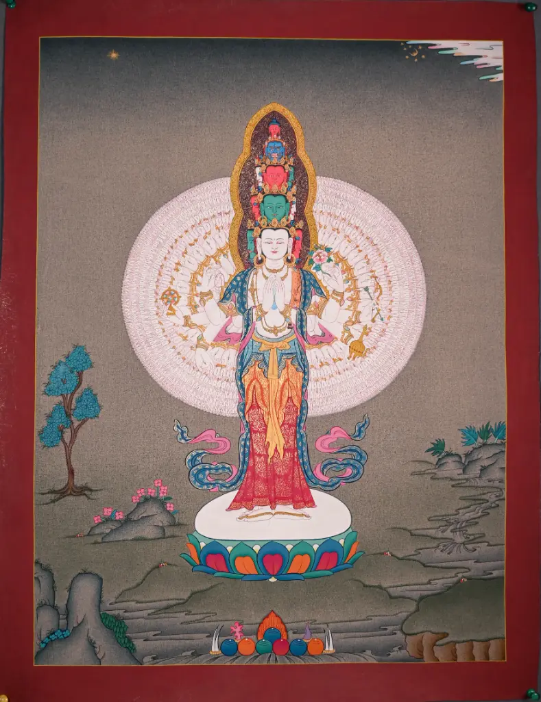 1000-Armed Lokeshwor Thangka – Karma Gadri Style