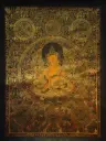 Yellow Jambhala Mandala Thangka – Nagthang Dragon Border – Abundance