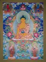 Shakyamuni Buddha Thangka – Gathering of the Three Buddhas