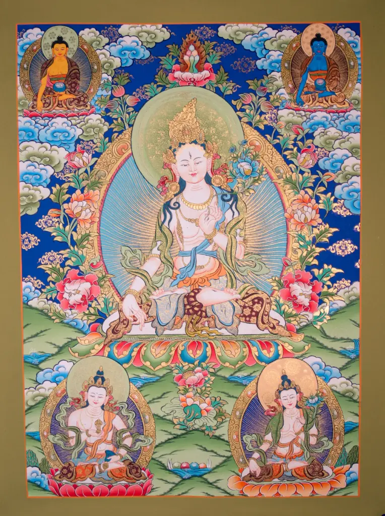 White Tara Thangka – Seven Eyes of Compassion – Healing Assembly