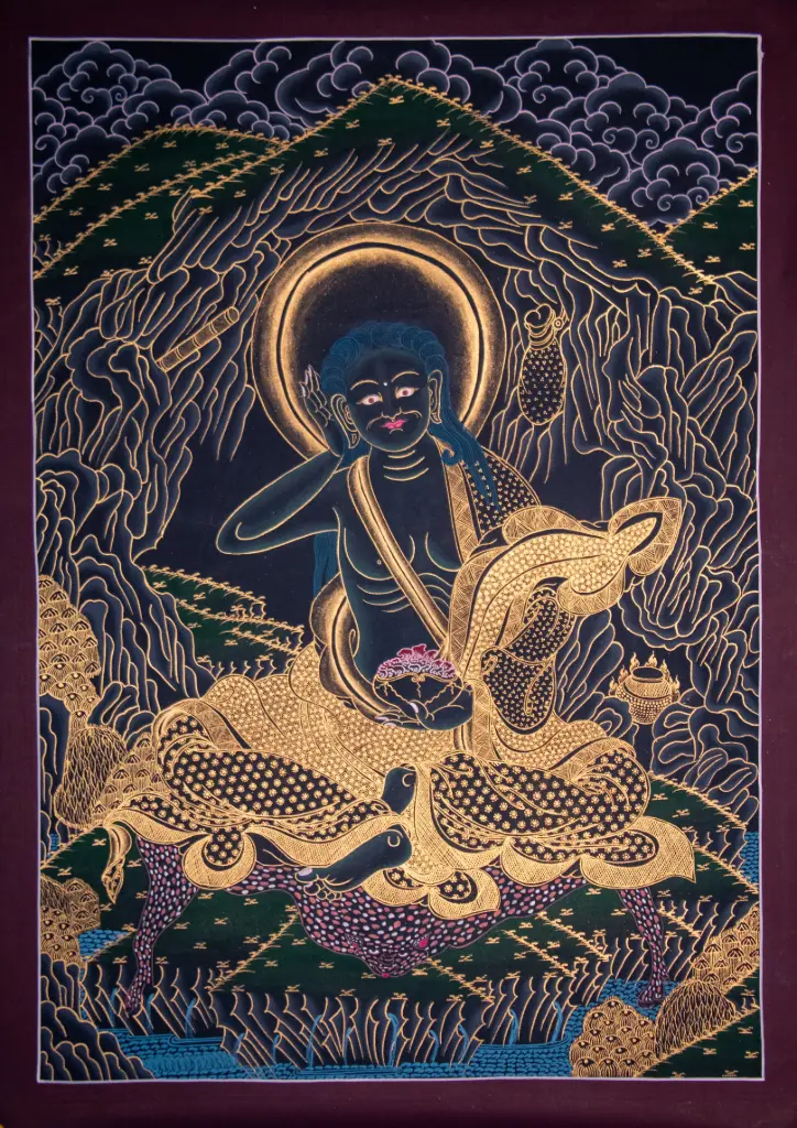 Milarepa Thangka – Nagthang Gold – The Song of Solitude
