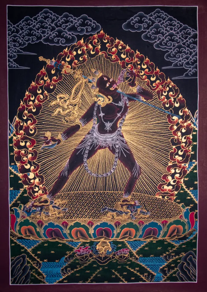 Vajrayogini Nagthang Thangka — Golden Radiance — The Path of Inner Fire