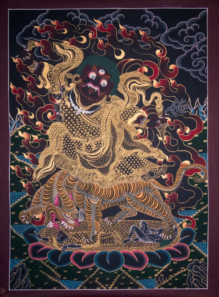 Dorje Drolo Thangka – Nagthang Style – Wrathful Presence of Guru Rinpoche