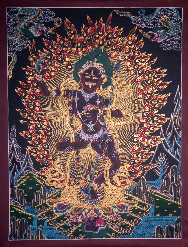 Troma Nagmo Thangka — Black Wrathful Mother — Sacred Fire of Wisdom