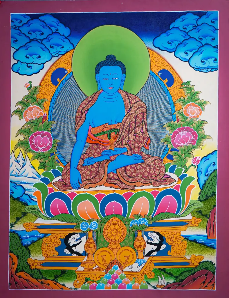 Akshobhya Buddha Thangka (The Unshakeable One)