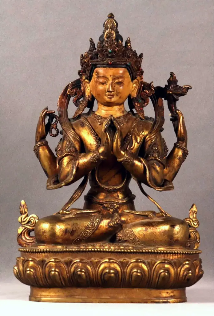 Avalokiteshvara Statue – The Four-Armed Lord of Compassion