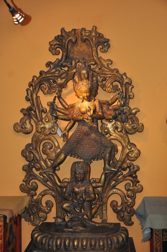 Large Siddha Laxmi Copper Statue with Shiva – Tantric Himalayan Art