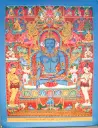 Akshobhya Buddha Thangka – Newari Marthang Red Assembly