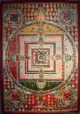 Kalachakra Mandala Thangka – Five Mandala Assembly