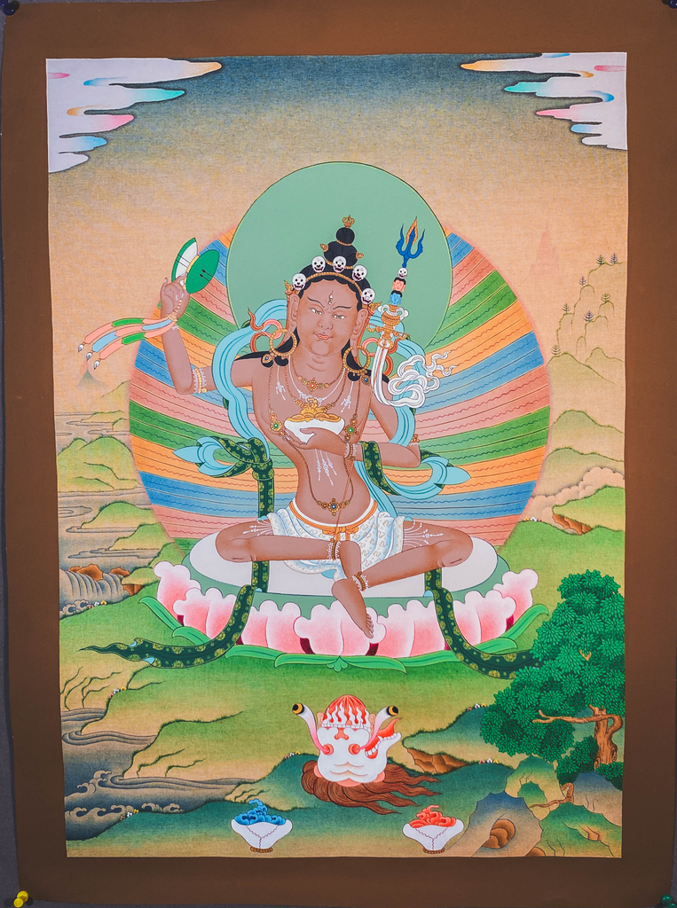 Machig Labdrön Thangka – Karma Gadri Style 