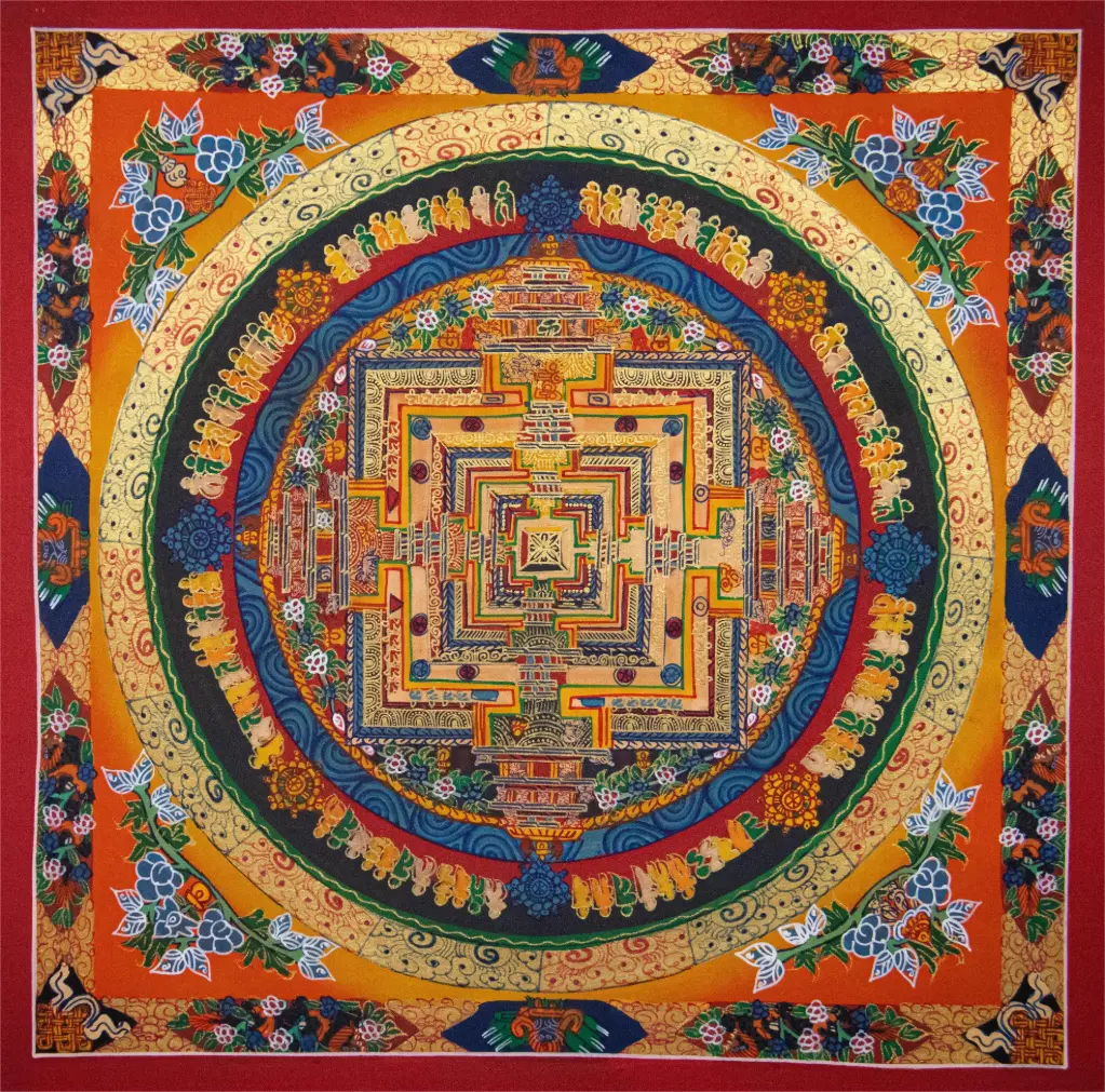 Kalachakra Mandala Thangka: Wheel of Time, Stillness Within