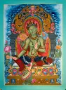 Newari Green Tara Thangka – Royal Ease Paubha