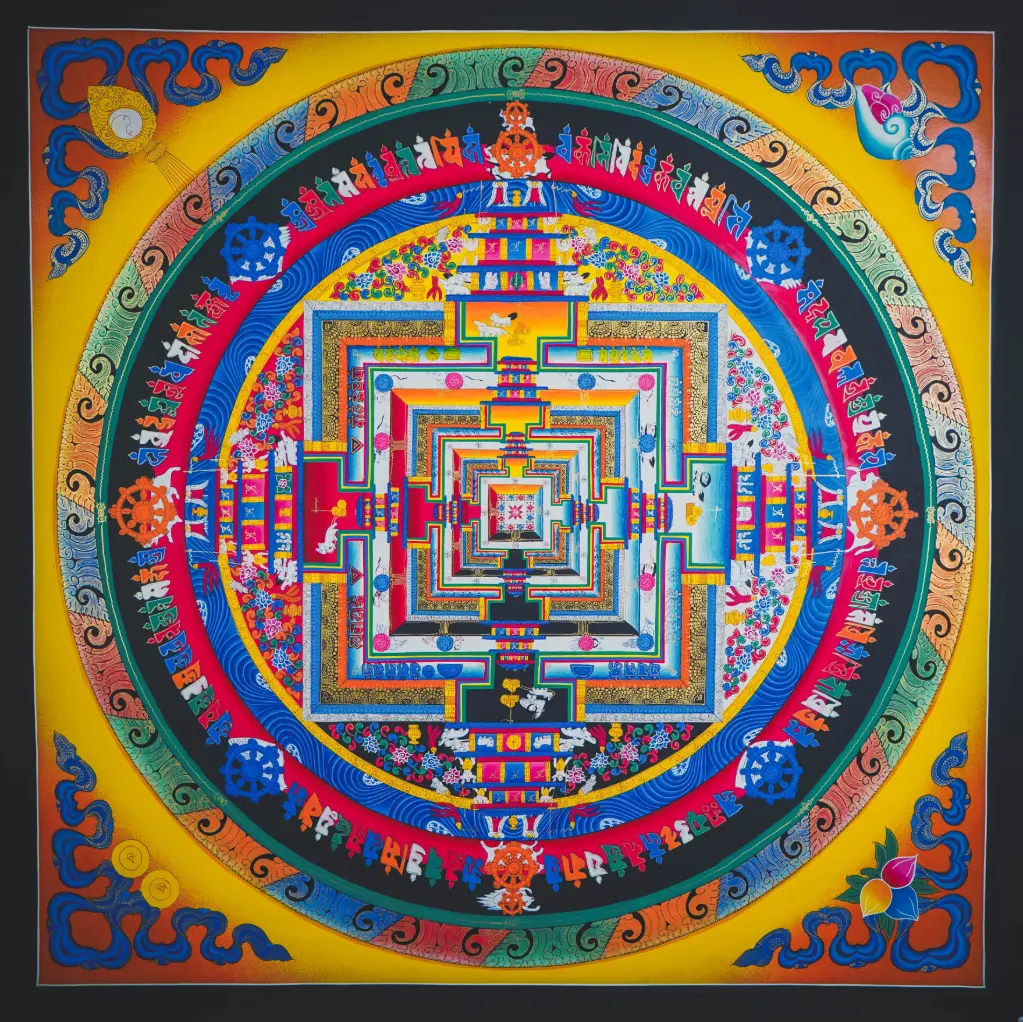 Kalachakra Mandala Thangka – The Sacred Wheel of Time