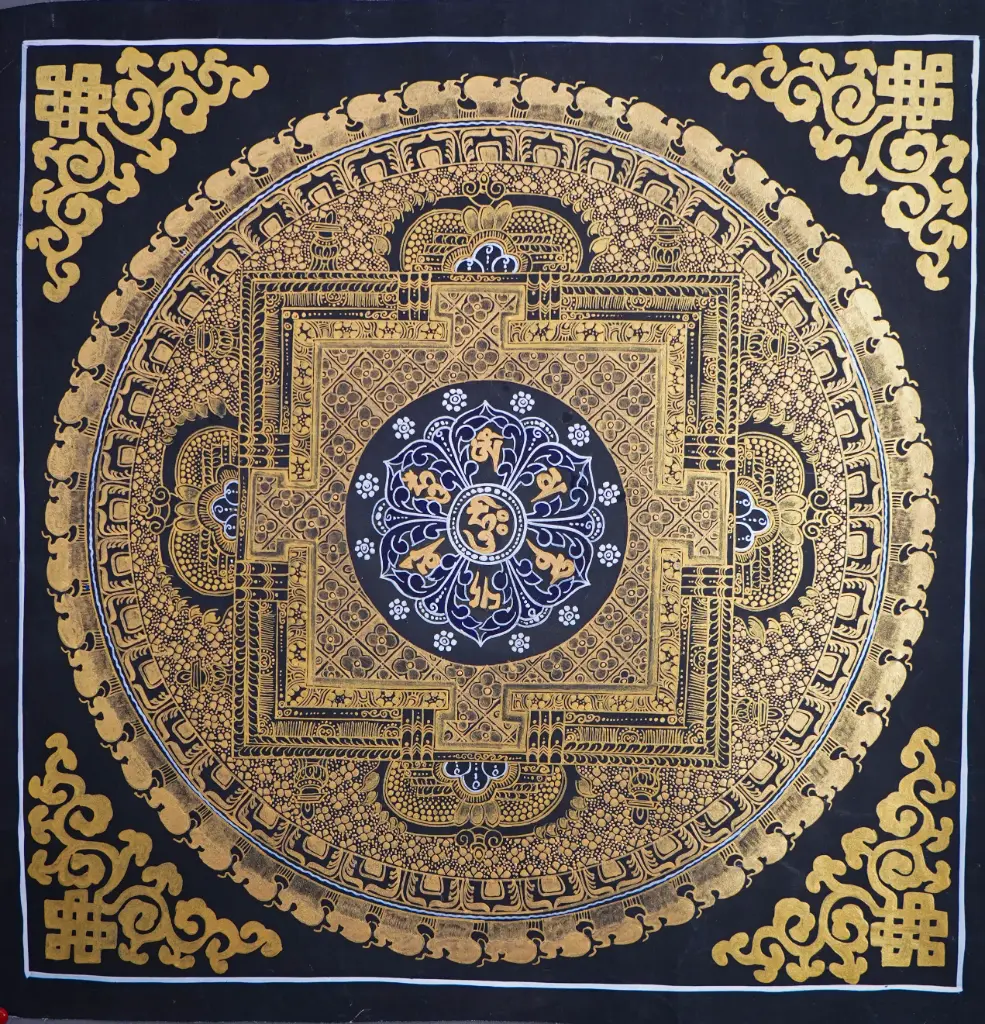 Om Mani Padme Hum Mandala Thangka