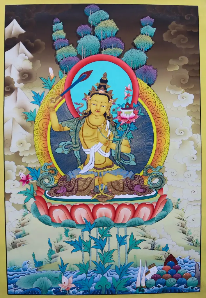 Manjushri Thangka (The Bodhisattva of Wisdom)