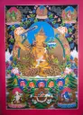 Five-Fold Golden Manjushri Thangka (Flaming Sword of Wisdom)