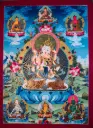 Vajrasattva Consort Thangka – Seven-Deity Assembly