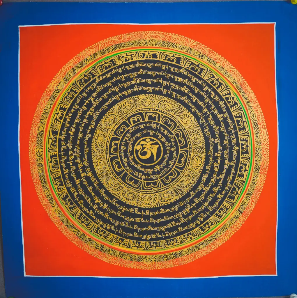 The Orange Buddha Eyes Mandala: Radiant Wisdom