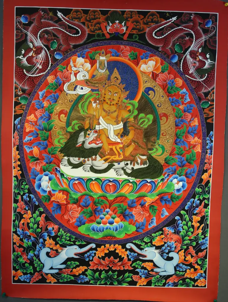 Vaisravana Thangka – Dragon & Garuda Mandala