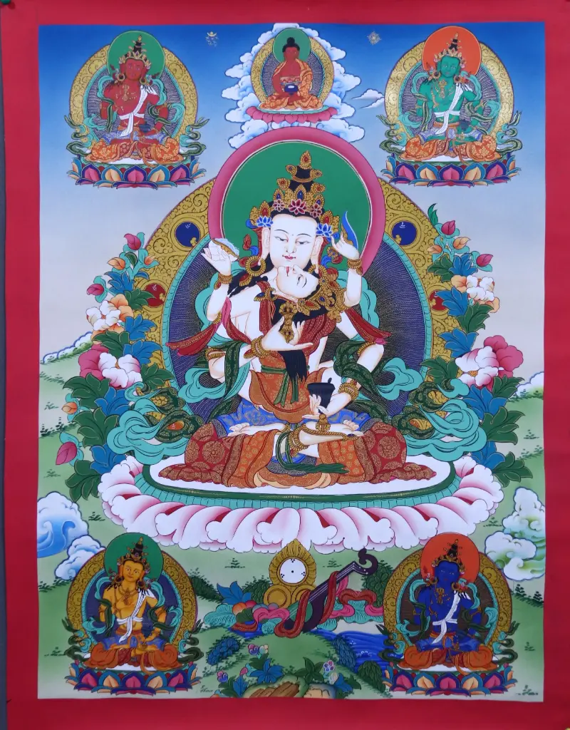 Five Vajrasattva Thangka – Mandala of Union