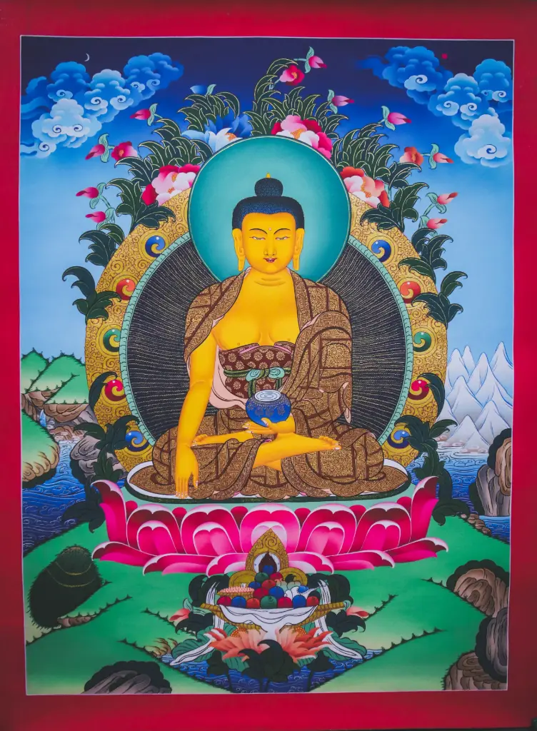 Shakyamuni Buddha Thangka – Earth Witness Assembly – Path to Enlightenment