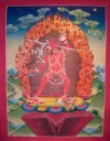 Vajrayogini Menri Thangka – Sacred Hexagram