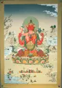 Red Chenrezig with Consort Thangka