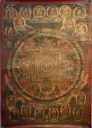 Kalachakra Mandala Thangka – Antique Heritage Assembly – Gateway to Cosmic Time