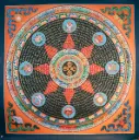 Om Mani Padme Hum Mantra Mandala – Double Vajra Center 