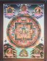 Manjushri Thangka – Palace Mandala with Five Buddhas
