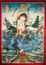 White Jambhala Thangka – Full Dakini Mandala – The Dragon of Abundance