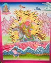 Tsiu Marpo Thangka – Wrathful Protector Assembly